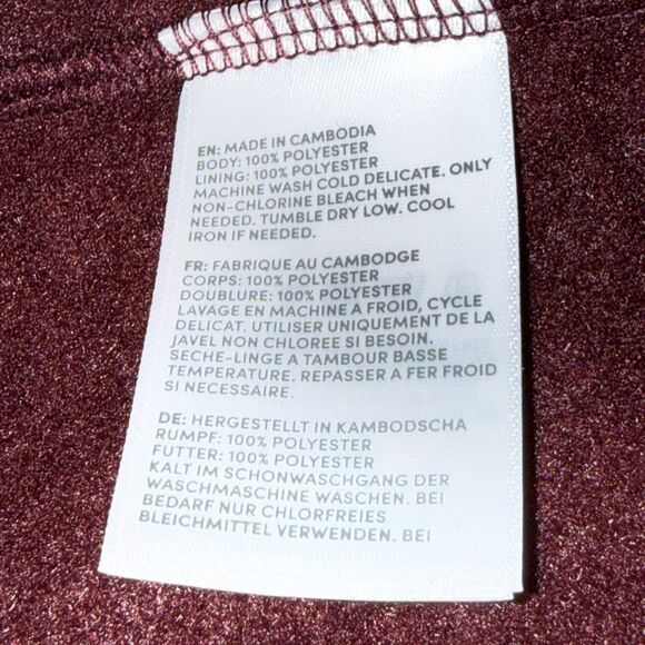 NEW Lands End Large Women Boucle Fleece Coat Jacket Burgundy NWT 14-16 - Picture 12 of 12